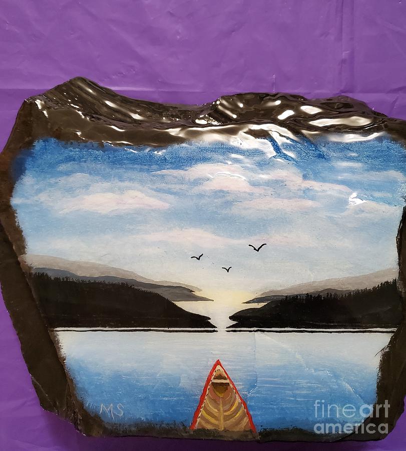 Peaceful Waters Painting by Monika Shepherdson