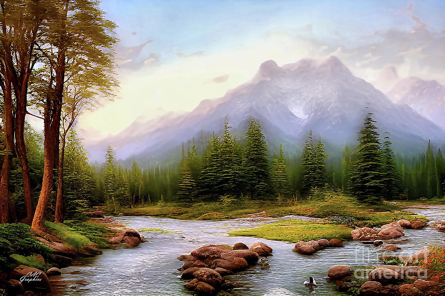 Peaceful Wilderness Painting by CAC Graphics - Fine Art America