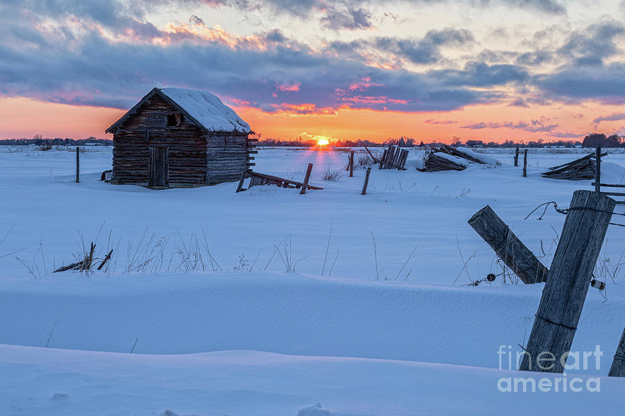 Peaceful Winter Sunset Photograph by Bret Barton