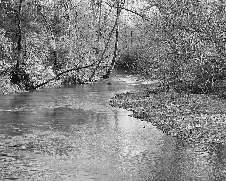 Peacefully Flowing BW Photograph by Lee Darnell