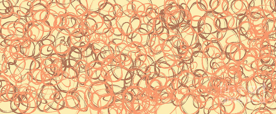 Peach and brown loops Digital Art by Bentley Davis