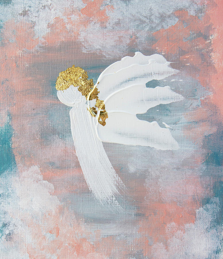 Peach Angel Blessings 1 Painting by Linh Nguyen-Ng