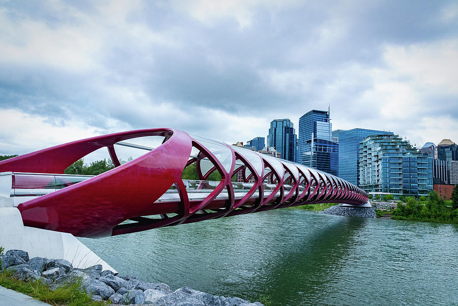 Peach Bridge, Calgary, Canada Photograph by Ujjwal Shrestha - Fine Art ...