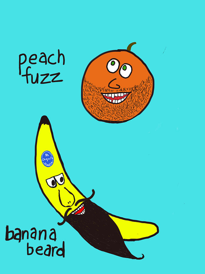 Peach fuzz and Banana beard Digital Art by Robert T Sullivan Fine Art