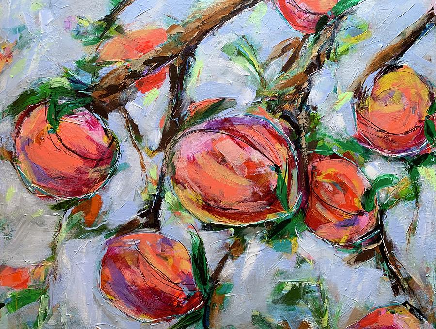 Tree Painting - Peach Harvest by Bonny Butler