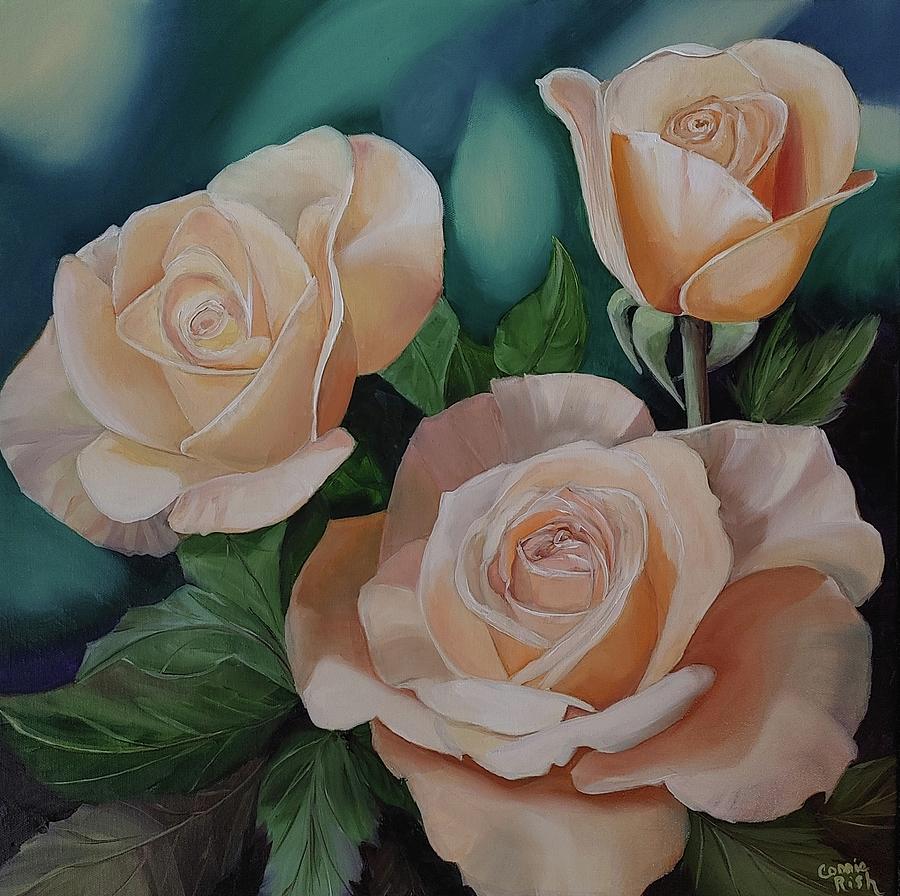 Peach Keen Painting by Connie Rish