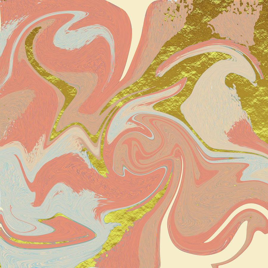 Peach Marble Painting by Nancy Merkle Pixels