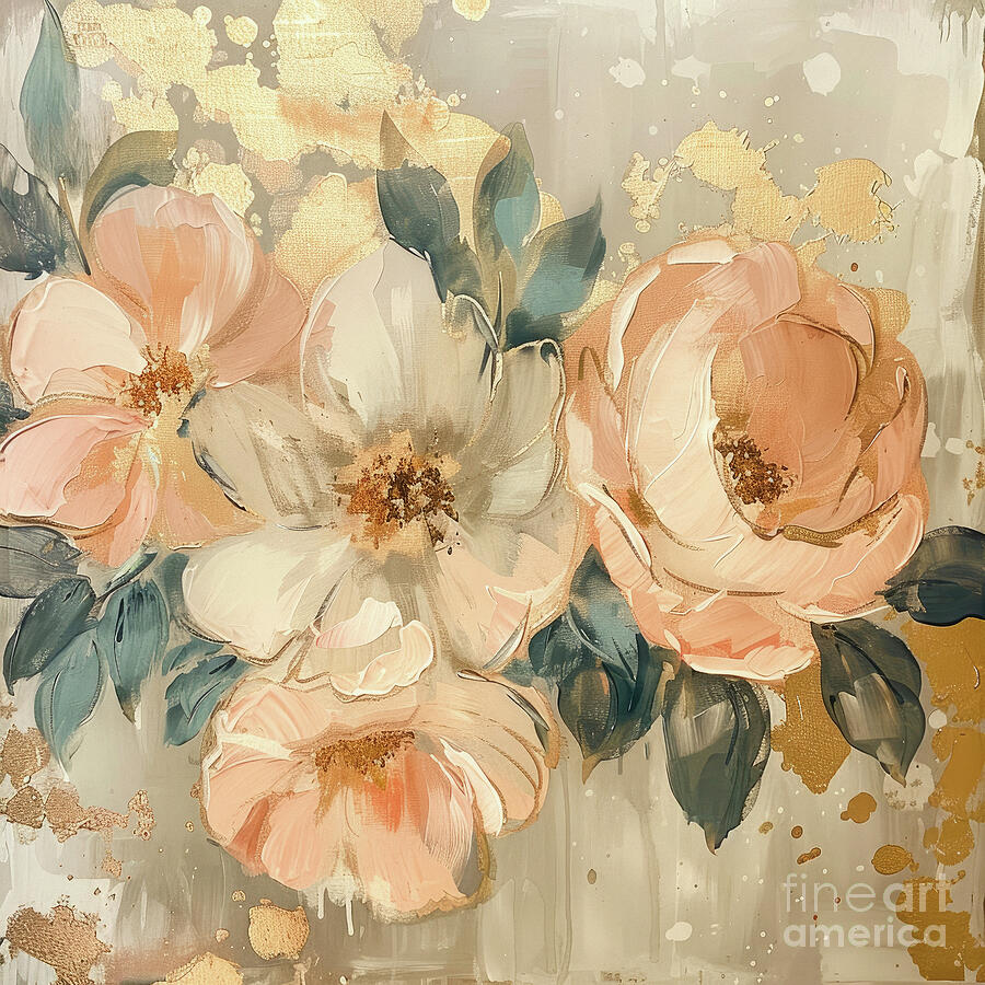 Peach Passion Painting by Tina LeCour
