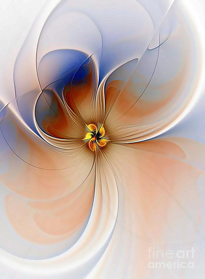 Peach Swirl Digital Art by Amanda Moore