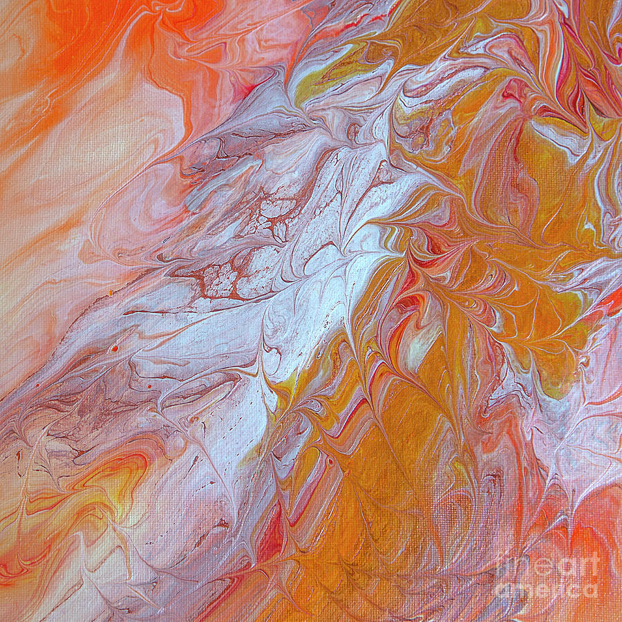Abstract Painting - Peach Taffy by Elisabeth Lucas