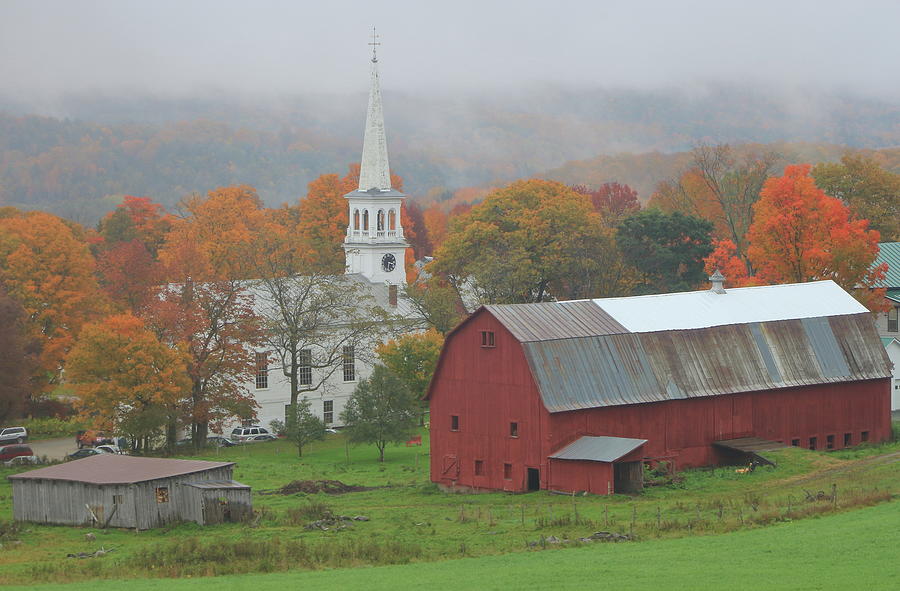 Peacham Vermont Autumn Rain Photograph