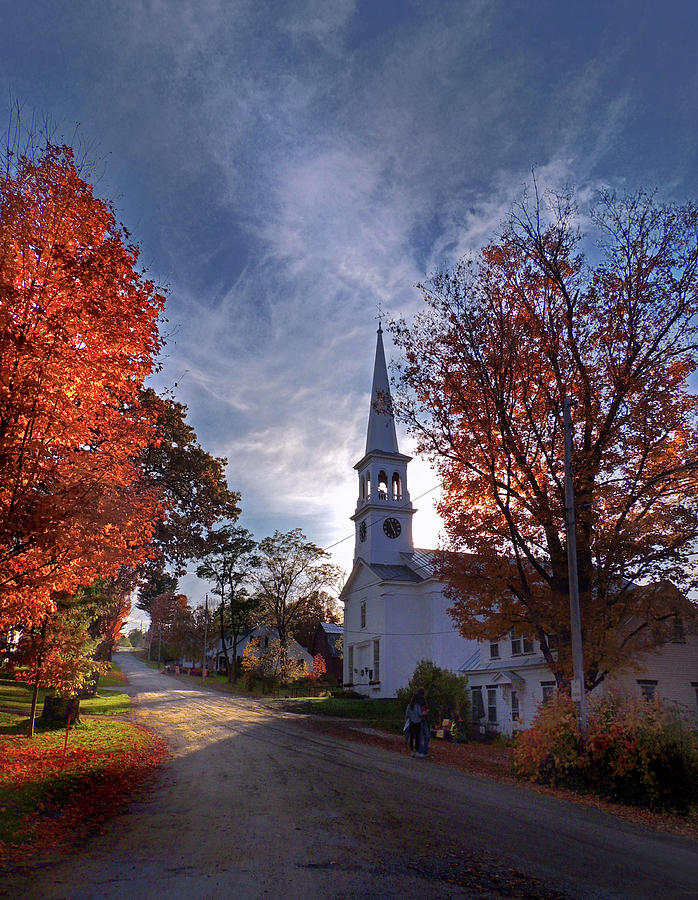 Peacham Vermont Congregational Church Photograph by Nancy Griswold