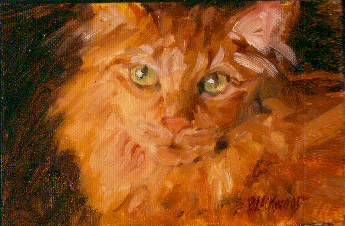 Peaches at night Painting by Susan Blackwood