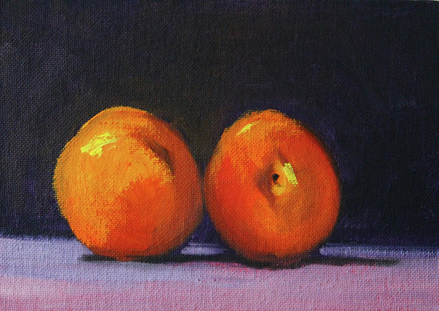Peaches Painting by Nancy Merkle