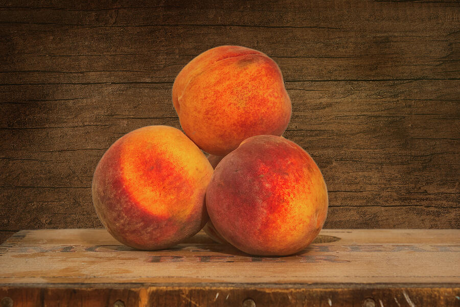 Peaches Still Life Photograph by John Kirkland