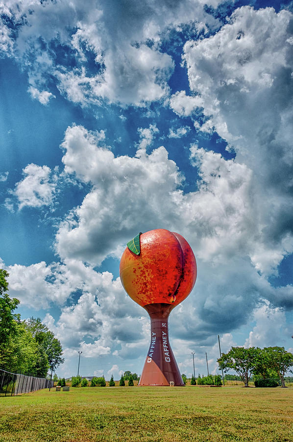 Peachoid Peach Water Tower in Gaffney South Carolina SC along In