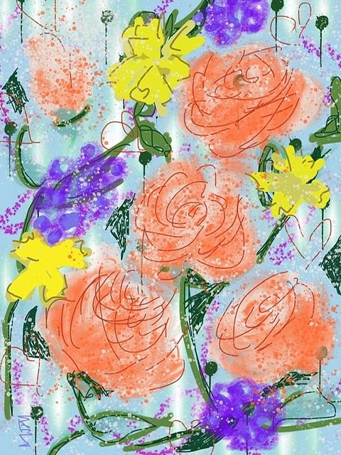 Peachy Digital Art by Mary Jane Mulholland