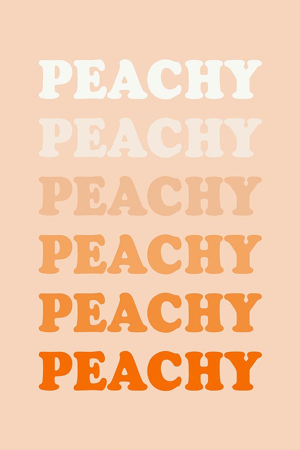 peachy Poster nostalgia summer Painting by Saunders Jacob - Fine Art ...