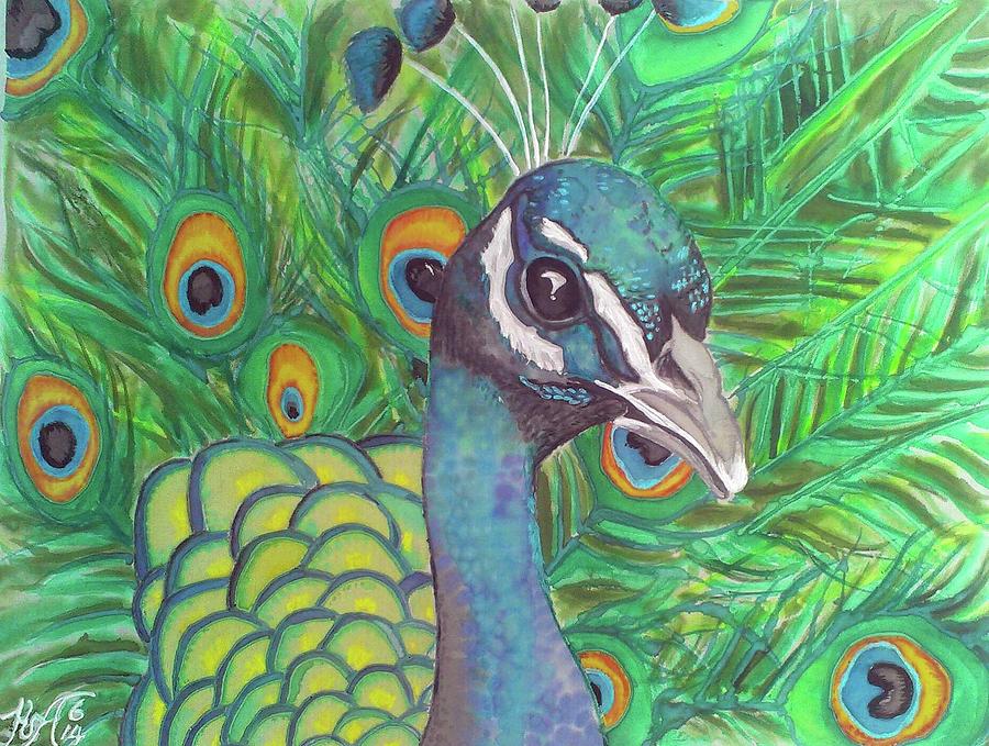 Peacock 1 Painting by Jenny Scholten van Aschat - Fine Art America