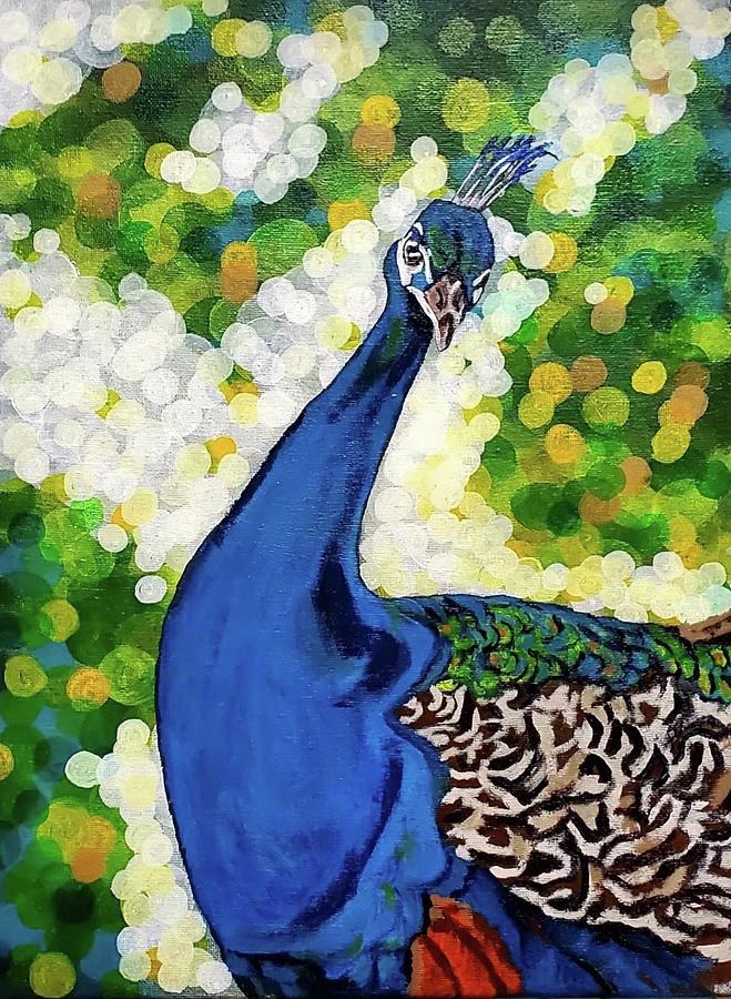 Peacock 2 Painting by Amy Kuenzie