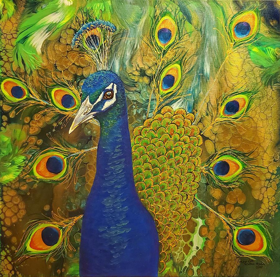 Peacock Beuaty Painting by Sandra Lett - Fine Art America