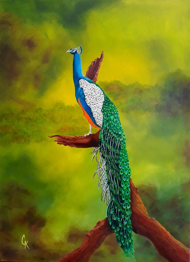 Peacock Painting by Carol Avants