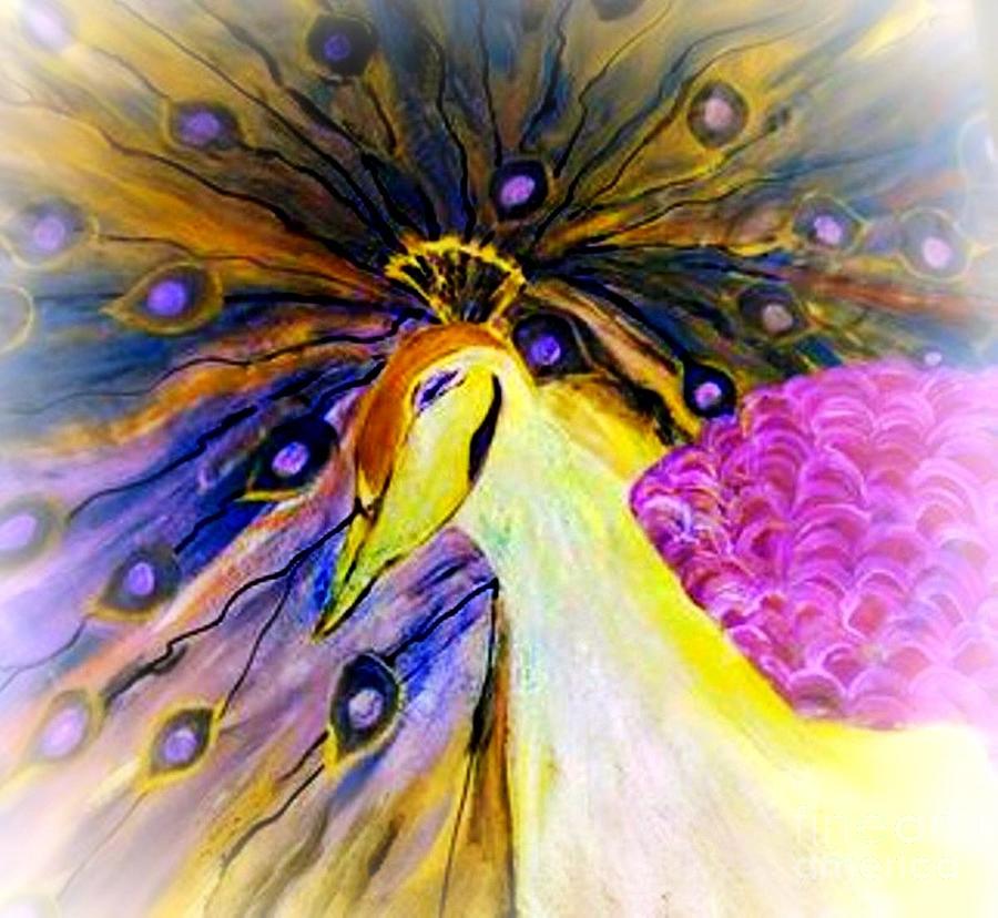 Peacock Painting by Duygu Kivanc