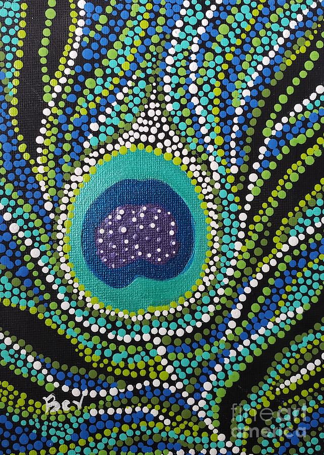 Bird Painting - Peacock Feather  by Beverly Livingstone