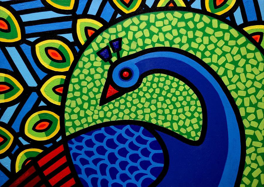Peacock IX  Painting by John  Nolan