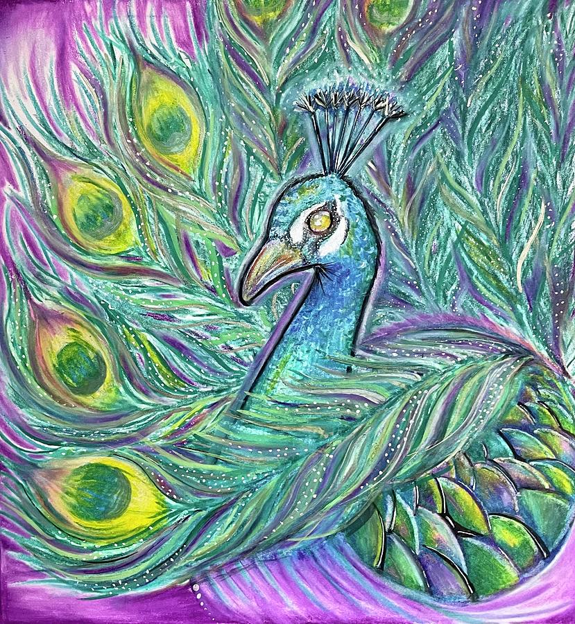 Peacock Drawing by Lacey Artwork - Fine Art America