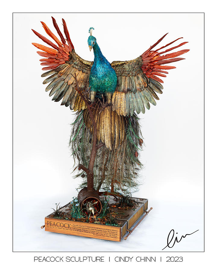 Peacock Sculpture - Peacock Sculpture 2023 by Cindy D Chinn