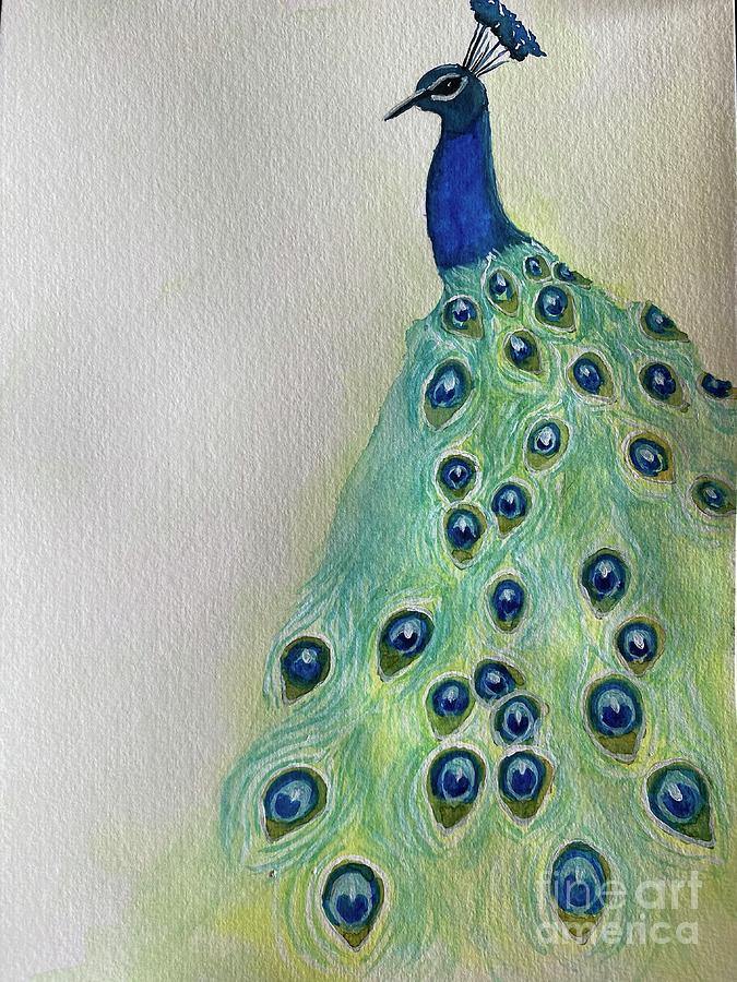 Peacock Painting by Sharron Knight