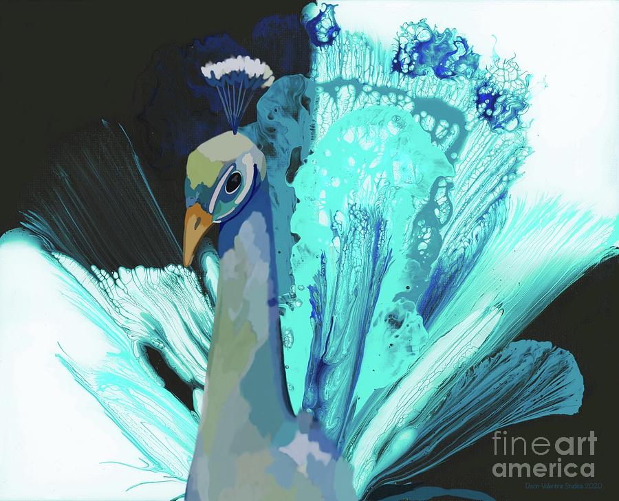 Peacock Mixed Media by Valerie Valentine