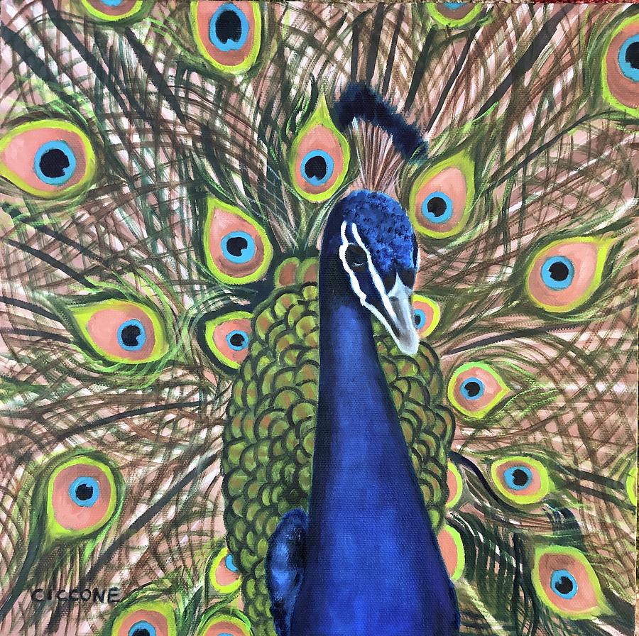 Peacocks Pride Painting by Jill Ciccone Pike