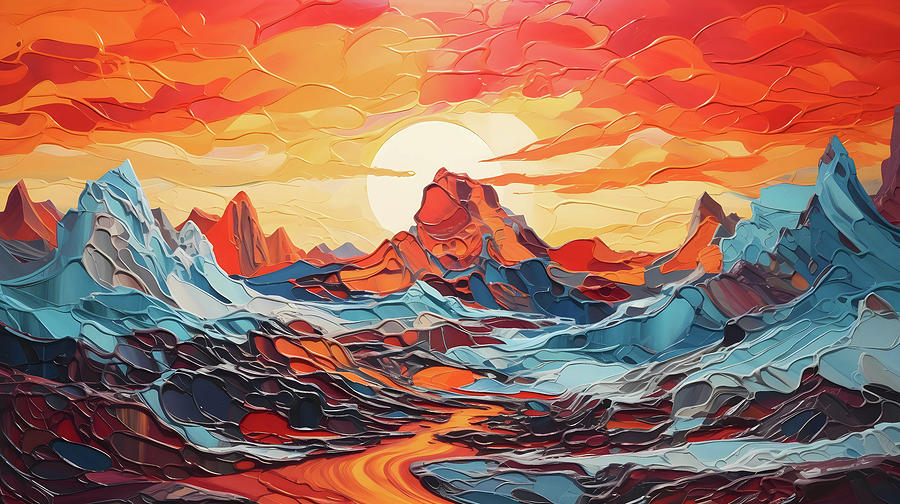 Mountain Grandeur Digital Art - Peak Illumination by Ella Winters