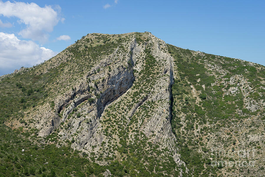 Peak of the Castell dAixa, green mountain landscape Photograph by Adriana Mueller Peak of the Castell dAixa, green mountain landscape Photograph by Adriana Mueller