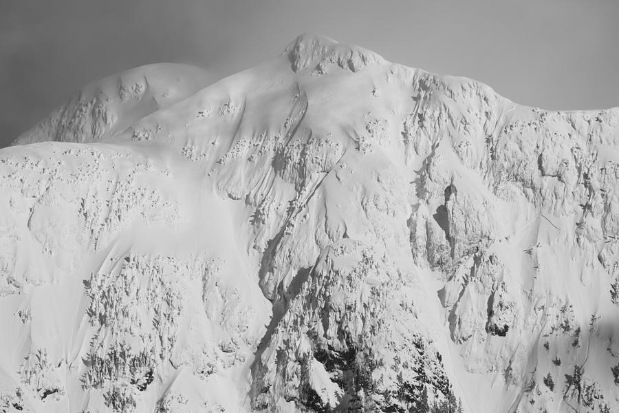 Peak Snowdrifts - Black And White Photograph