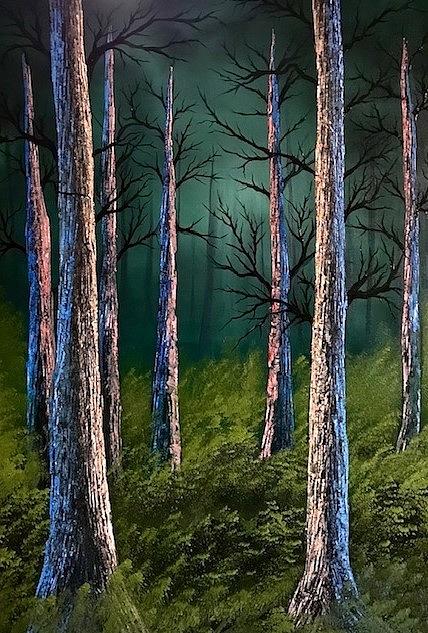 Peaking Through the Trees Painting by Willy Proctor