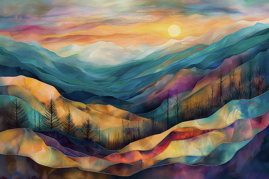 Peaks and Valleys Digital Art by Peggy Collins Peaks and Valleys Digital Art by Peggy Collins
