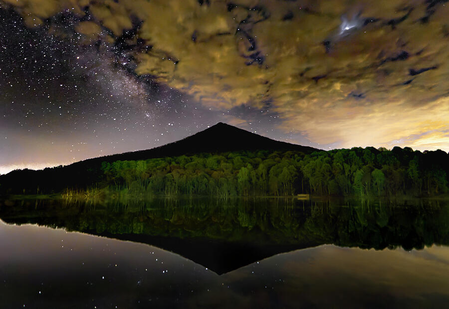 Peaks of Otter Milky Way Lake View Photograph by Norma Brandsberg