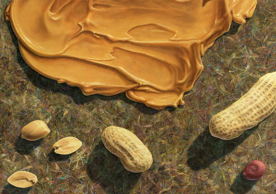 Peanut Butter and Peanuts Painting by James W Johnson
