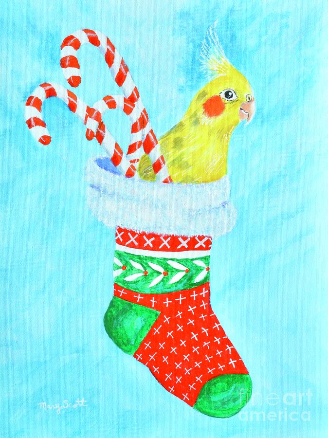 Peanut Christmas Painting by Mary Scott Peanut Christmas Painting by Mary Scott