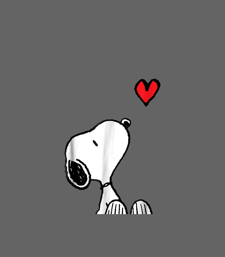 Peanuts Heart Sitting Snoopy Digital Art by Etanai Afola - Fine Art America