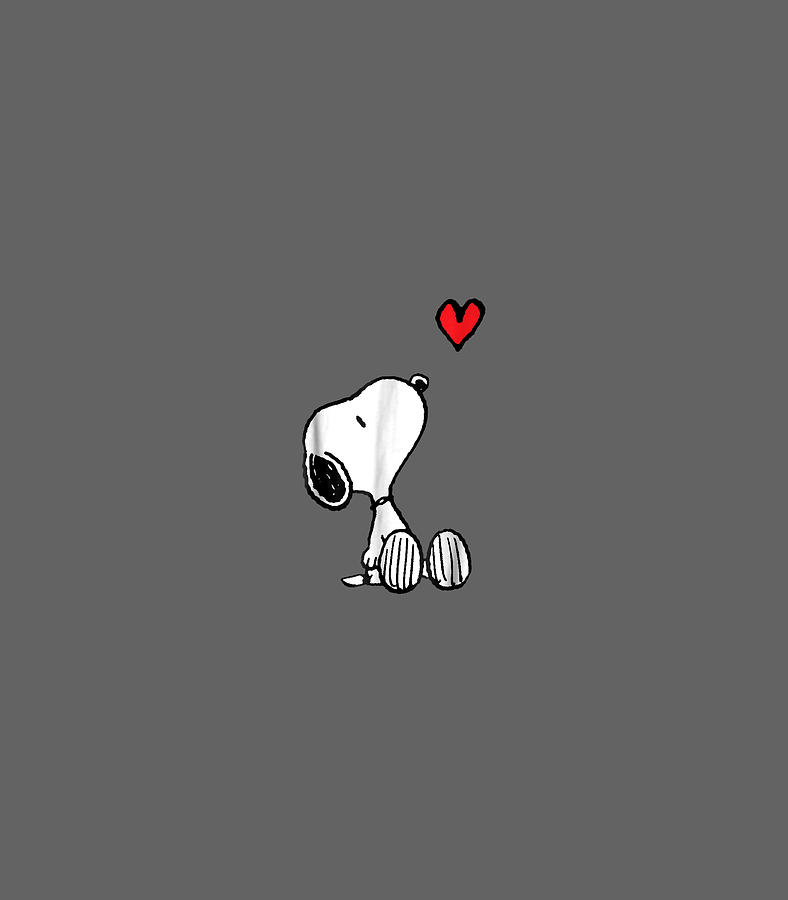 Peanuts Heart Sitting Snoopy Digital Art By Josh Samuella Pixels