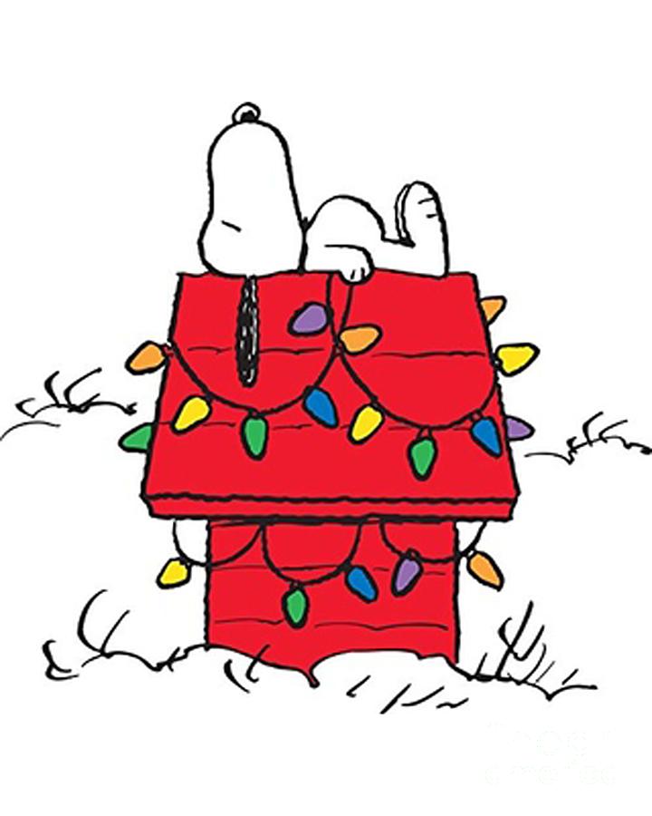 Peanuts Snoopy Christmas Drawing by Wily Alien