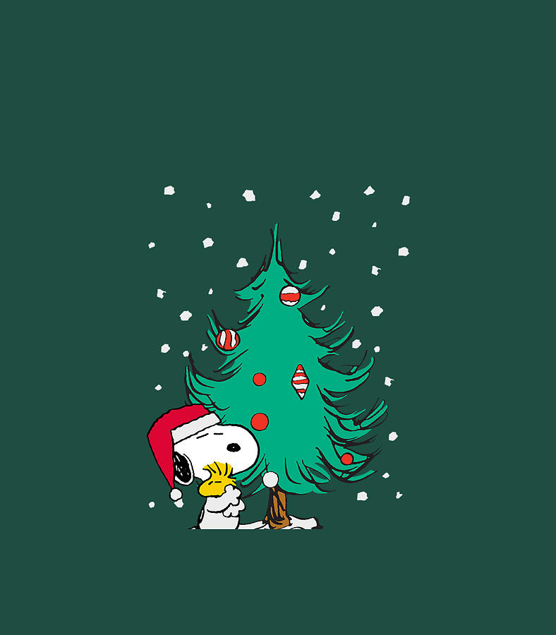 Peanuts Snoopy Holiday Christmas Tree Digital Art by Kayley Addis ...