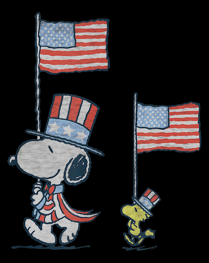 Peanuts Snoopy Independence Day Woodstock March .png Digital Art by ...