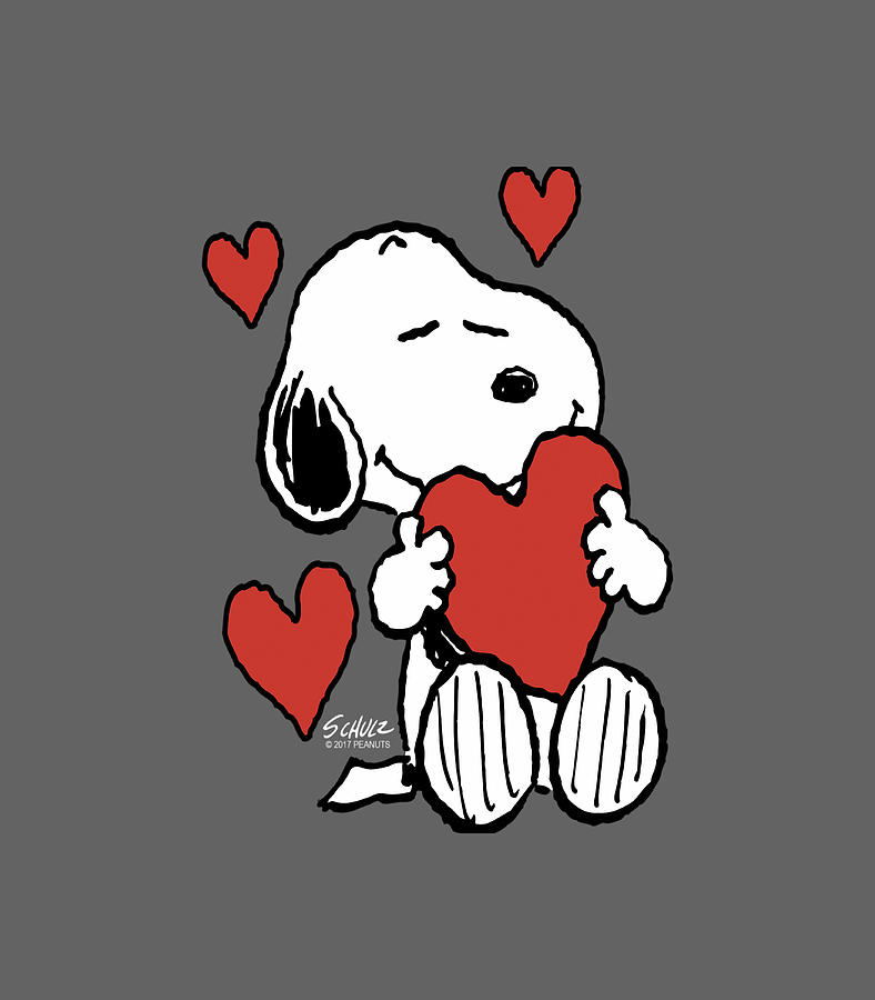 Peanuts Snoopy Love Hearts Digital Art By Ruaire Isobe Fine Art America