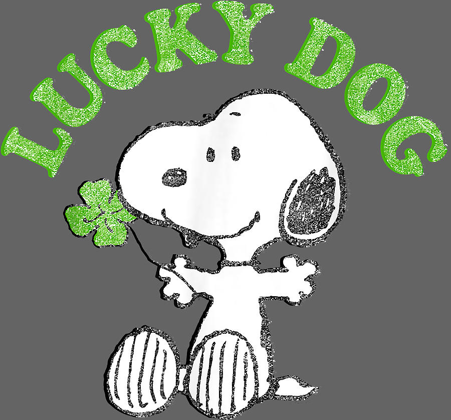 Peanuts Snoopy Lucky Dog Clover Digital Art by Dai Doan