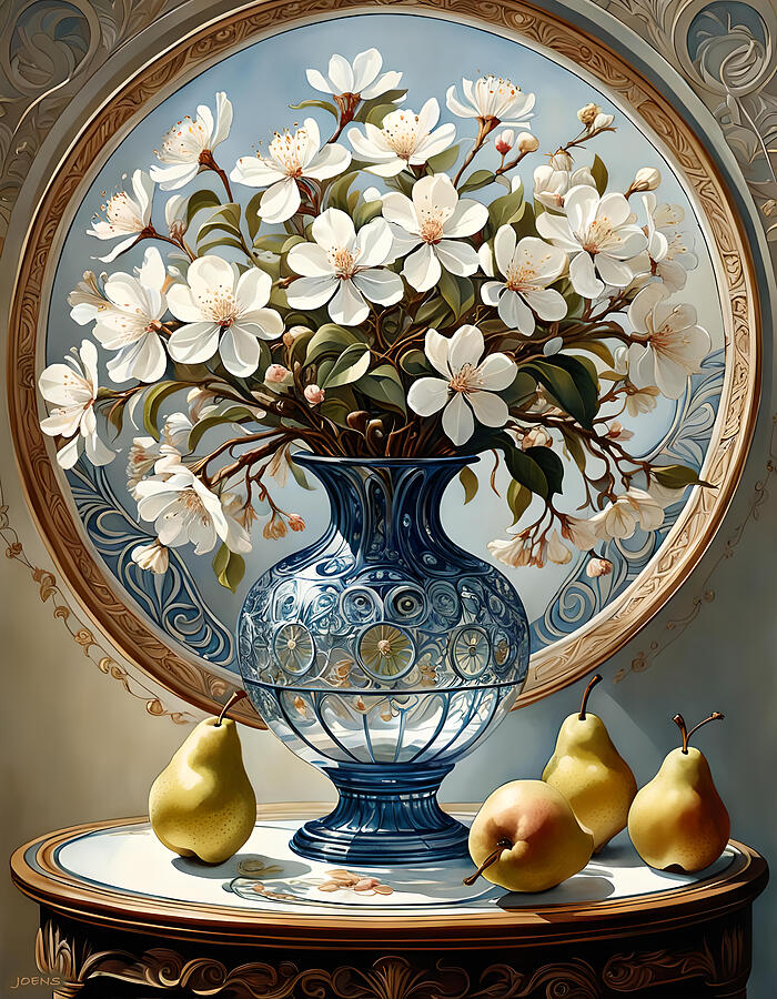 Pear Blossoms Digital Art